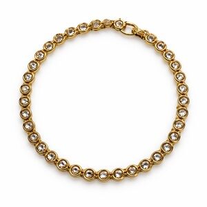 VINTAGE | Gold-Tone Crystal Tennis Bracelet